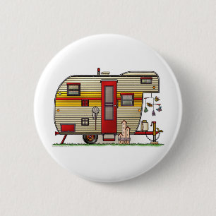 Yellowstone Camper Trailer 6 Cm Round Badge