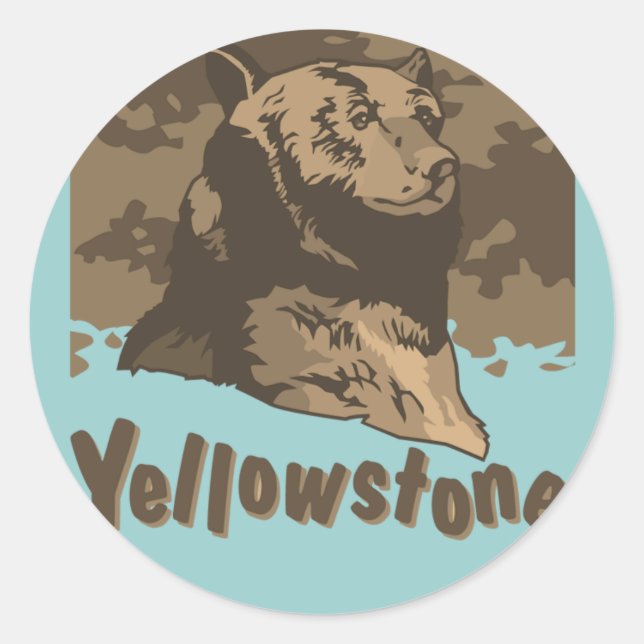 Yellowstone Classic Round Sticker (Front)