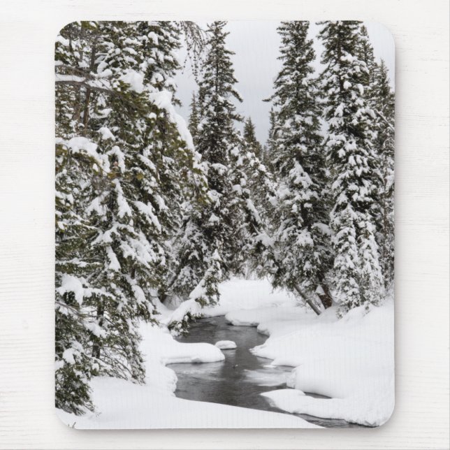 Yellowstone Cold River Flowing Mouse Pad (Front)