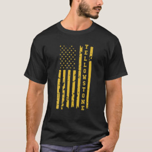 Yellowstone Distressed American Flag Patriotic T-Shirt