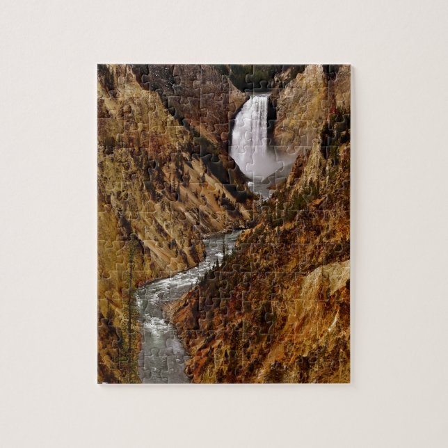 YELLOWSTONE FALL IN YELLOWSTONE NATIONAL PARK JIGSAW PUZZLE (Vertical)