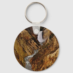 YELLOWSTONE FALL IN YELLOWSTONE NATIONAL PARK KEY RING