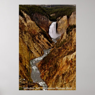 Yellowstone Fall in Yellowstone Poster