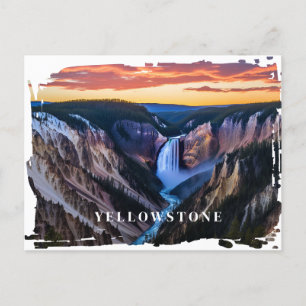 Yellowstone Falls Postcard
