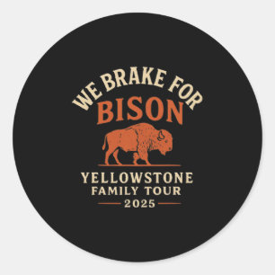 Yellowstone Family Road Trip 2025 Classic Round Sticker