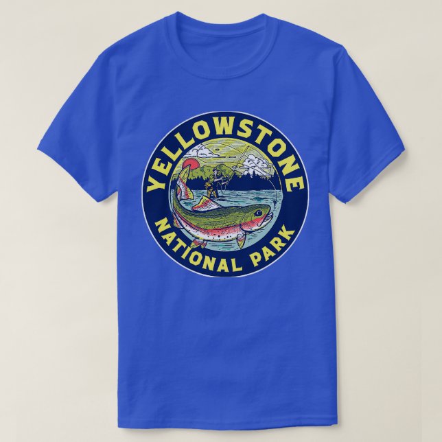 Yellowstone Fly Fishingistic Trout 3 T-Shirt (Design Front)
