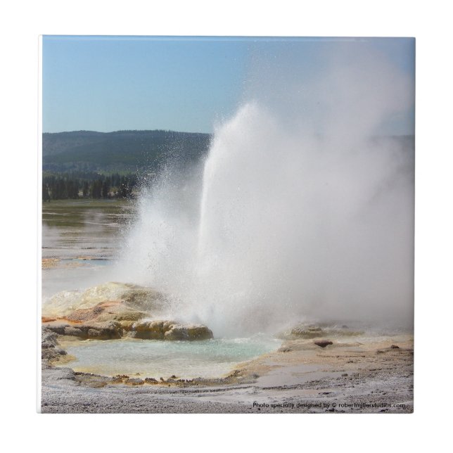 Yellowstone Geyser Ceramic Tile (Front)