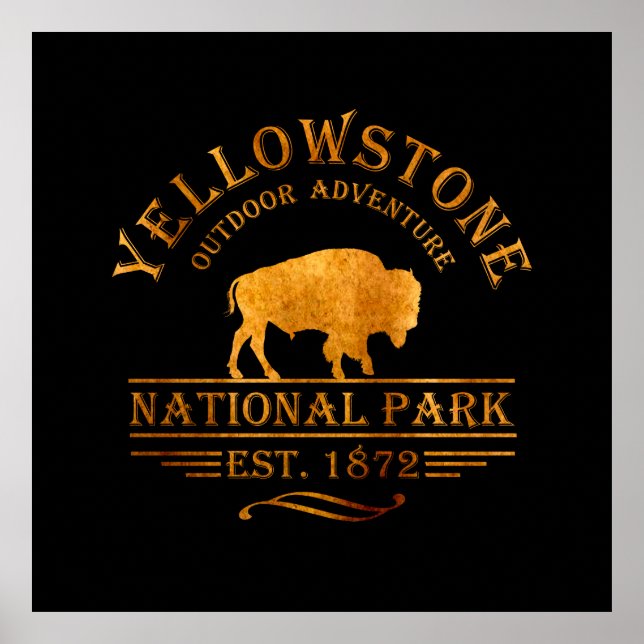 yellowstone golden colour yellow coloured poster (Front)