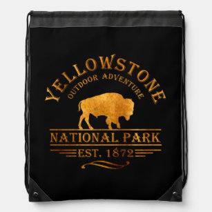 yellowstone golden yellow colour drawstring bag