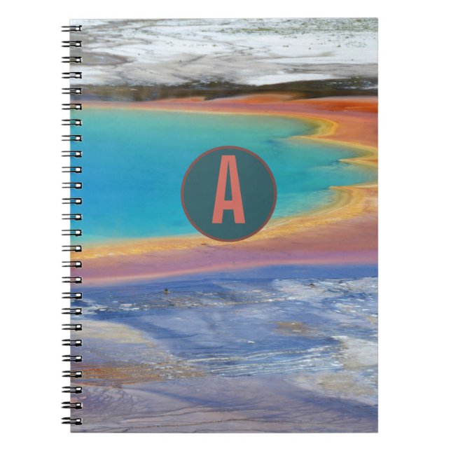 Yellowstone Grand Prismatic Hot Spring - Customise Notebook (Front)