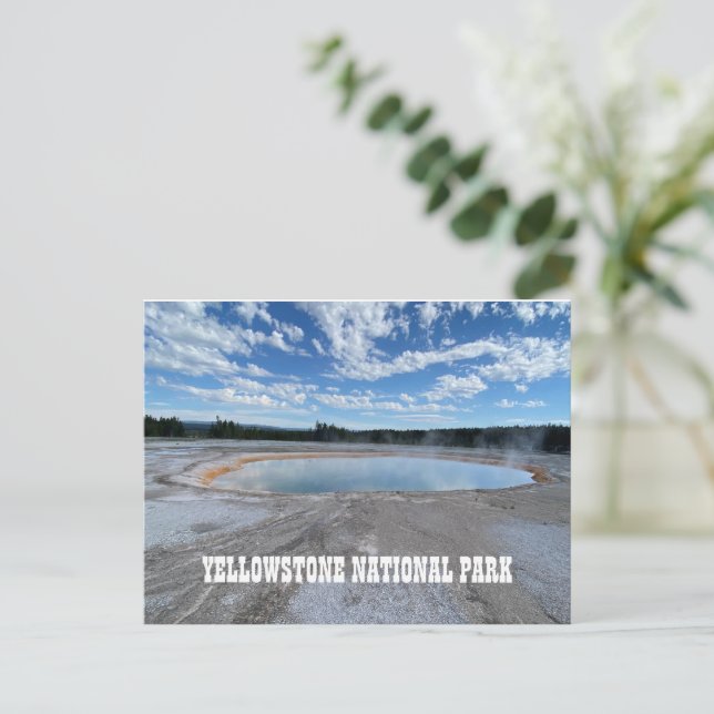Yellowstone Grand Prismatic Spring  Postcard (Standing Front)