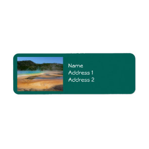 Yellowstone: Grand Prismatic Spring Return Address Label