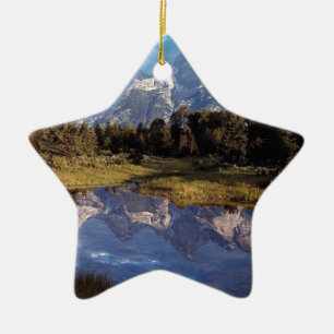 Yellowstone Grand Teton Reflections Ceramic Ornament