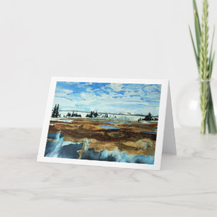 Yellowstone Lake in Winter Card