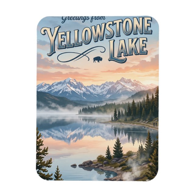 Yellowstone Lake USA Magnet (Vertical)
