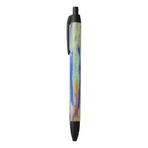 Yellowstone Lava Pool Swirls Black Ink Pen