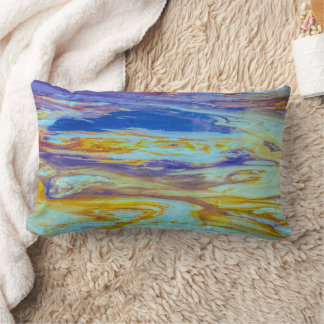 Yellowstone Lava Pool Swirls Lumbar Cushion