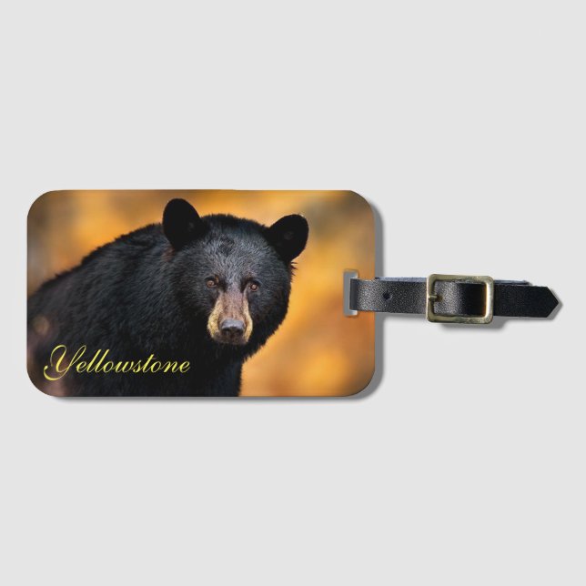 Yellowstone Luggage Tag-Bear Luggage Tag (Front Horizontal)