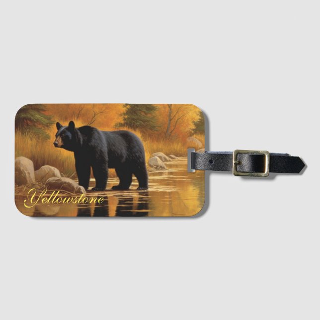 Yellowstone Luggage Tag-Bear Luggage Tag (Front Horizontal)