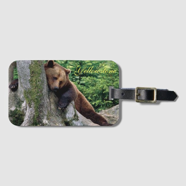Yellowstone Luggage Tag-Bear Tag (Front Horizontal)