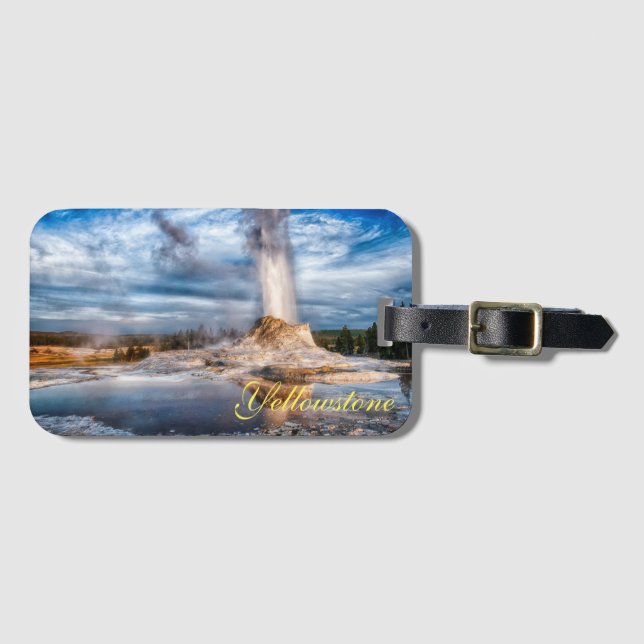 Yellowstone Luggage Tag-Geyser Tag (Front Horizontal)