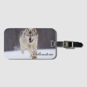 Yellowstone Luggage Tag-Wolf Tag