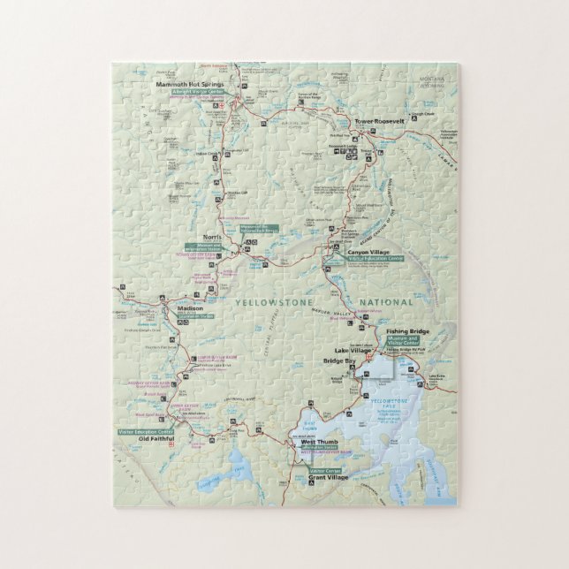 Yellowstone map puzzle (Vertical)