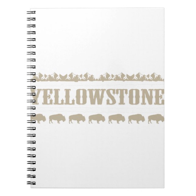 Yellowstone Montana Buffalo Notebook (Front)