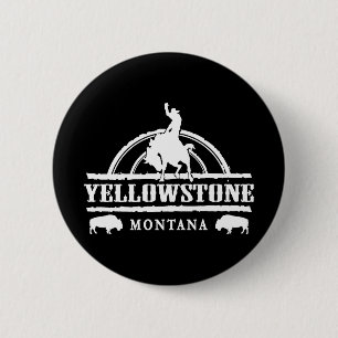 Yellowstone Montana Rodeo Cowboy 6 Cm Round Badge
