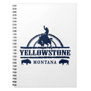 Yellowstone Montana Rodeo Cowboy Notebook
