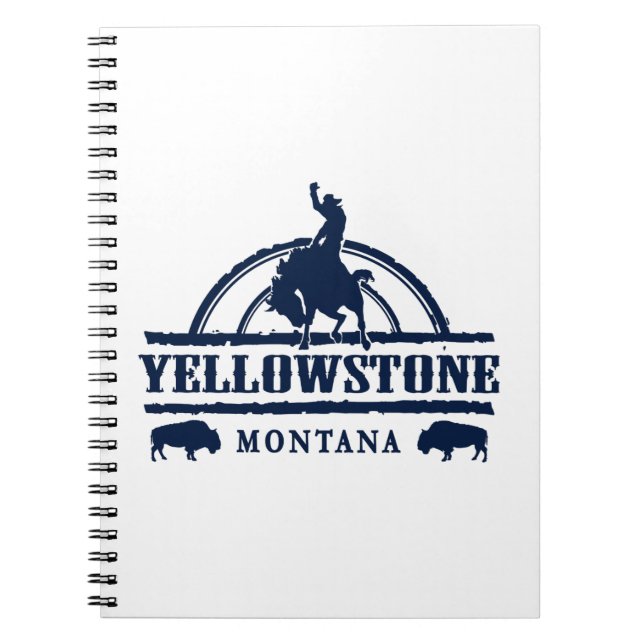 Yellowstone Montana Rodeo Cowboy Notebook (Front)