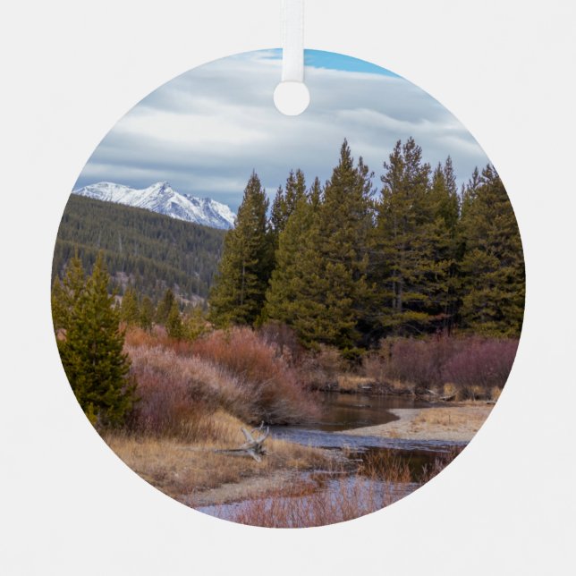 Yellowstone Mountains Ornament (Front)