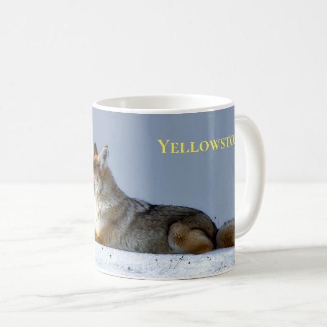 Yellowstone Mug-Coyote Coffee Mug (Front Right)