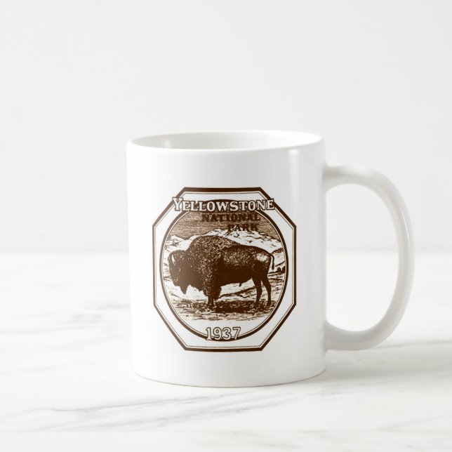 Yellowstone National Park 1937 Vintage Coffee Mug (Right)