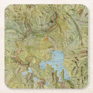 Yellowstone National Park 2 Square Paper Coaster