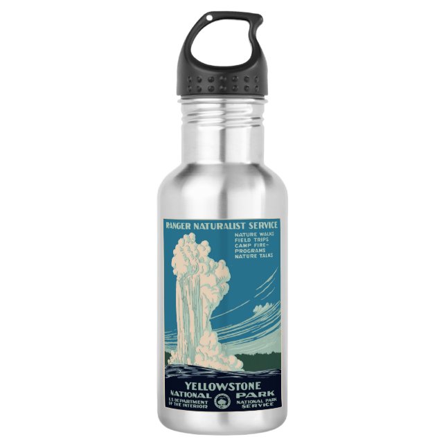 Yellowstone National Park 532 Ml Water Bottle (Front)