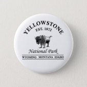 Yellowstone national park 6 cm round badge (Front)