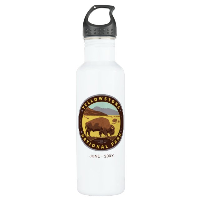 Yellowstone National Park 710 Ml Water Bottle (Front)