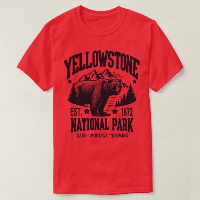 Yellowstone National Park A Timeless Wilderness Ha T-Shirt (Design Front)
