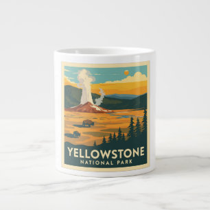 Yellowstone National Park Adventure Design Large Coffee Mug