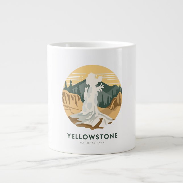 Yellowstone National Park Adventure Large Coffee Mug (Front)