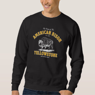 Yellowstone National Park  American Bison  Wildlig Sweatshirt