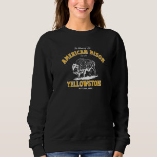 Yellowstone National Park American Bison Wildlige Sweatshirt