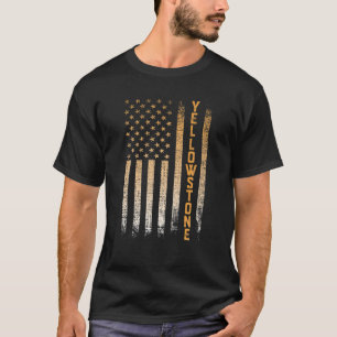 Yellowstone National Park American Flag T-Shirt