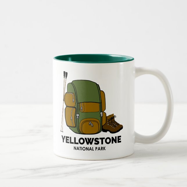 Yellowstone National Park Backpack Two-Tone Coffee Mug (Right)