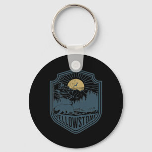 Yellowstone National Park Bear Nature Hiking Outdo Key Ring