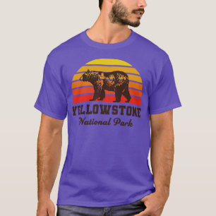 Yellowstone National Park Bear Sunset Yellow T-Shirt