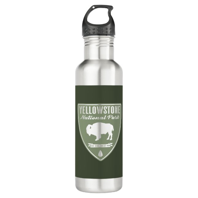 Yellowstone National Park Bison 710 Ml Water Bottle (Front)