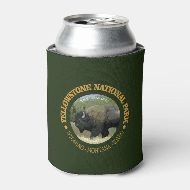 Yellowstone National Park (bison) Can Cooler (Can Front)