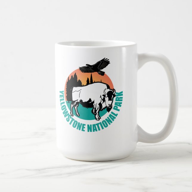 Yellowstone national park bison coffee mug (Right)